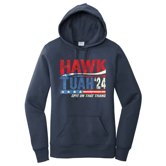 Retro Hawk Tuah 24 Spit On That Thang Gift Women's Pullover Hoodie