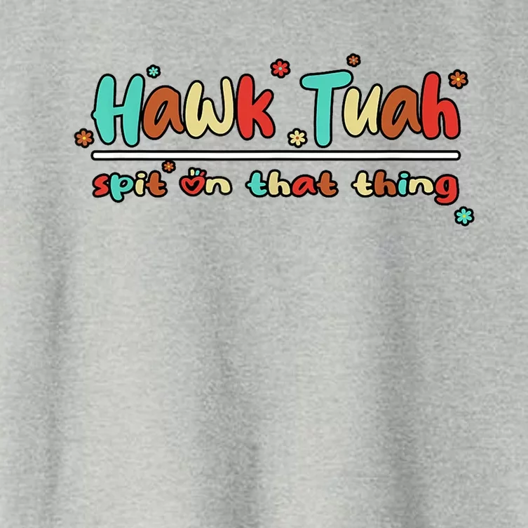 Retro Hawk Tuah Spit On That Thing Gift Women's Crop Top Tee