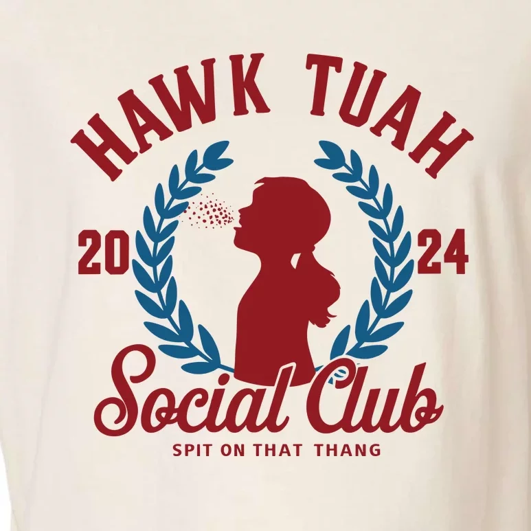 Retro Hawk Tuah Social Club Spit On That Thang Garment-Dyed Women's Muscle Tee