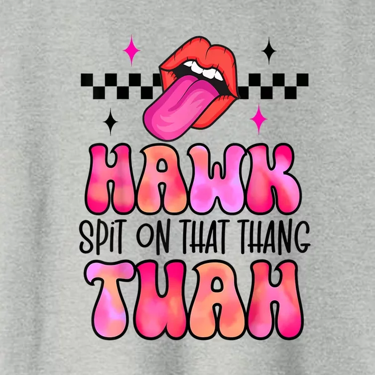 Retro Hawk Tush Spit On That Thing Groovy Gift Women's Crop Top Tee