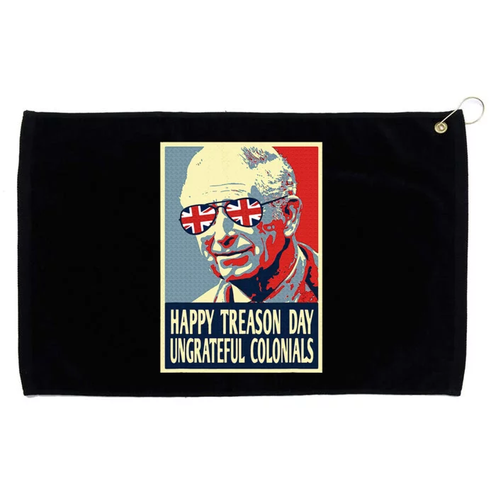 Retro Happy Treason Day 4th Of July British Colonials Flag Grommeted Golf Towel