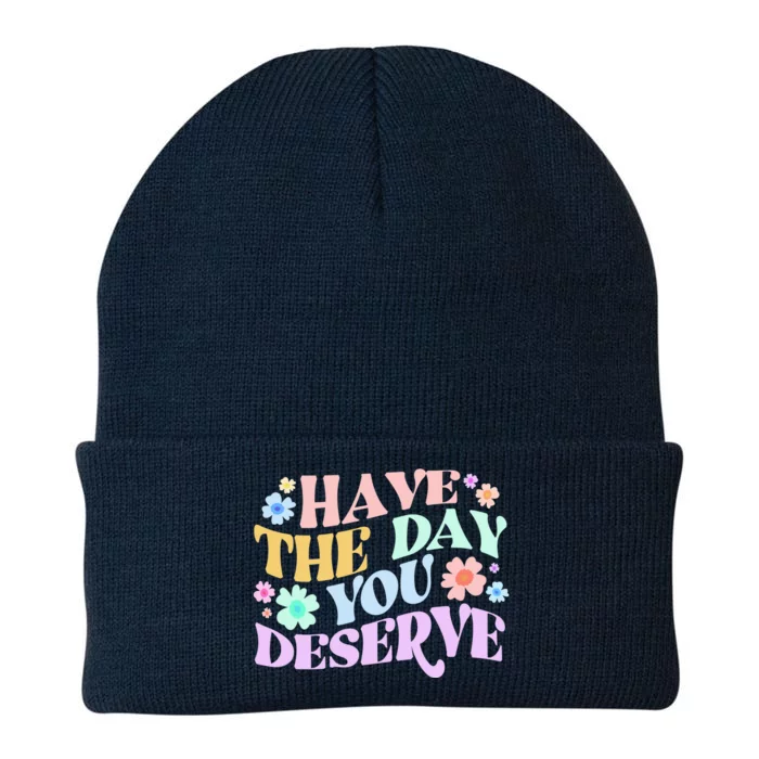 Retro Have The Day You Deserve Knit Cap Winter Beanie