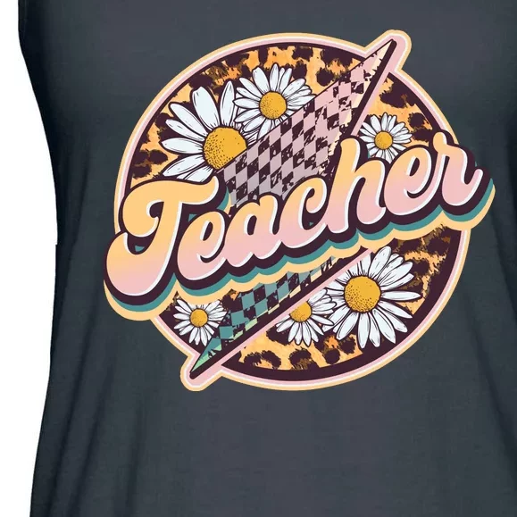 Retro Hippie Teacher Ladies Essential Flowy Tank