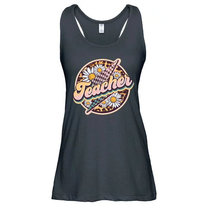 Retro Hippie Teacher Ladies Essential Flowy Tank