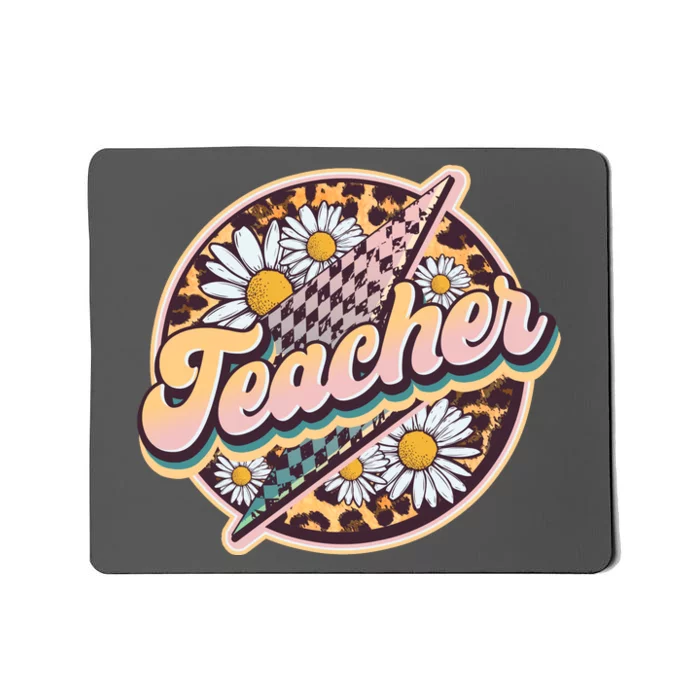 Retro Hippie Teacher Mousepad