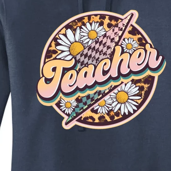 Retro Hippie Teacher Women's Pullover Hoodie