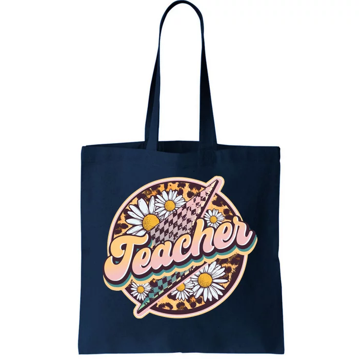 Retro Hippie Teacher Tote Bag