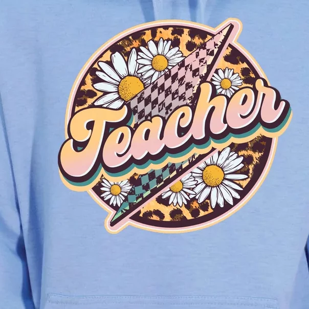 Retro Hippie Teacher Unisex Surf Hoodie