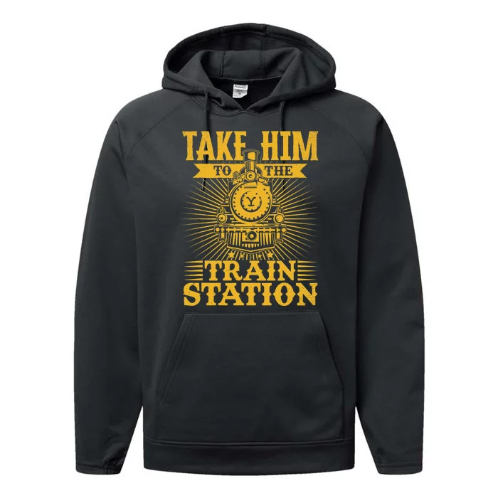 Ride Him To The Train Station Performance Fleece Hoodie