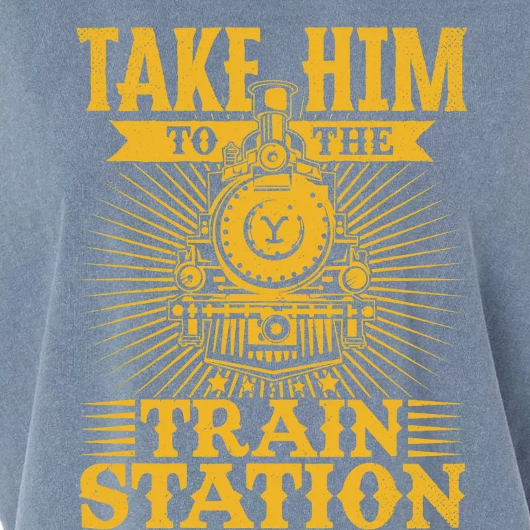 Ride Him To The Train Station Garment-Dyed Women's Muscle Tee