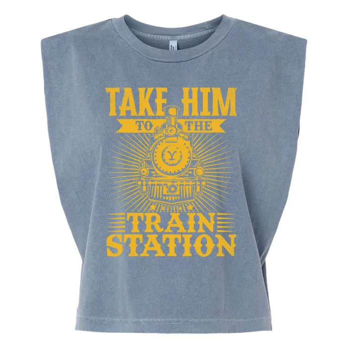 Ride Him To The Train Station Garment-Dyed Women's Muscle Tee