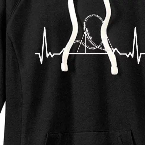 Rollercoaster Heartbeat Theme Park Lover Women's Fleece Hoodie