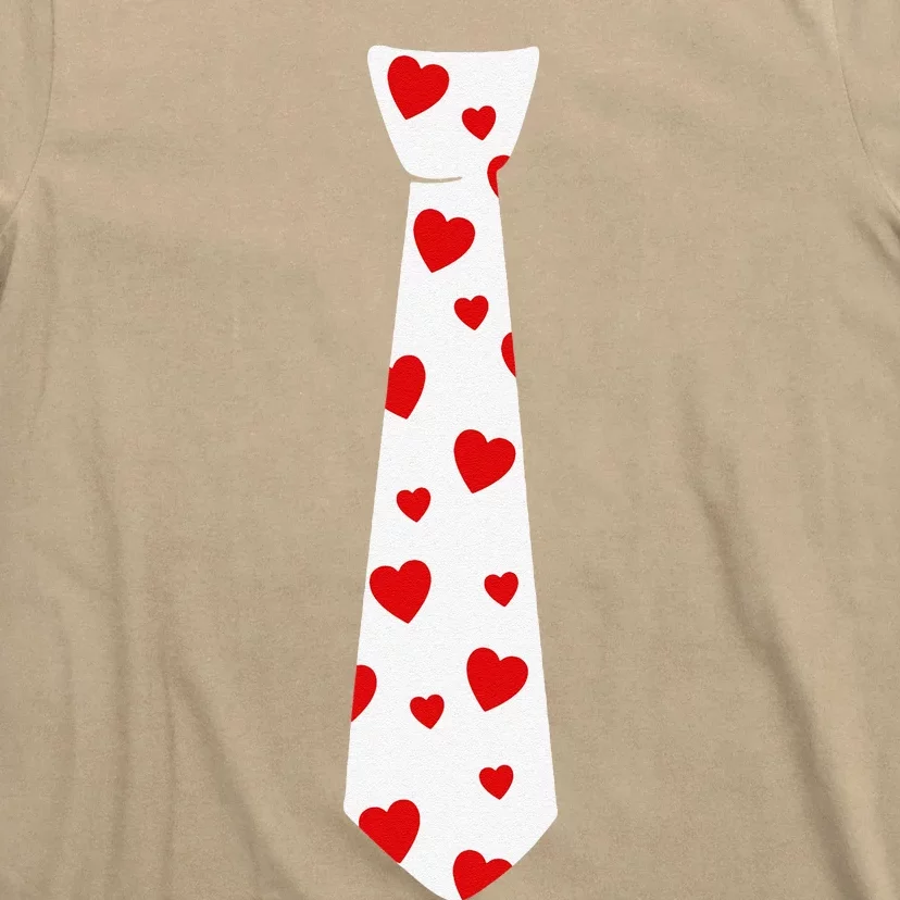 Red Hearts Tie Valentines Day T-Shirt