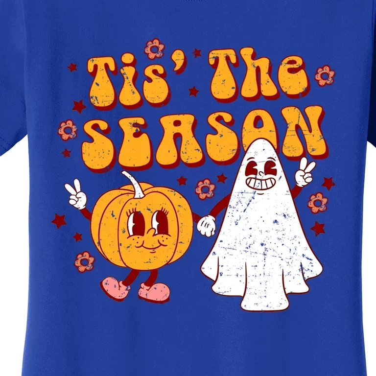 Retro Halloween Tis The Season Halloween Ghost Boy Girl Gift Women's T-Shirt