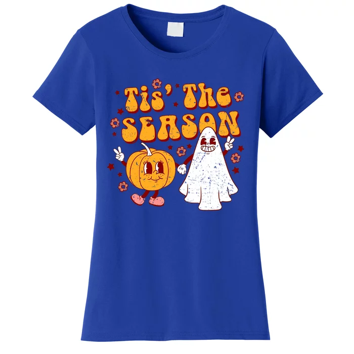 Retro Halloween Tis The Season Halloween Ghost Boy Girl Gift Women's T-Shirt