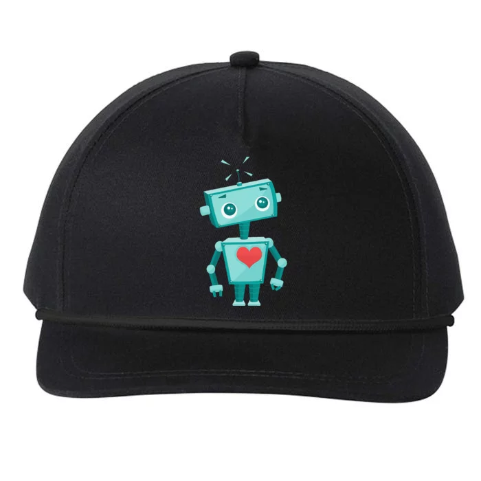 Robot Heart Valentine's Day Gift For Snapback Five-Panel Rope Hat