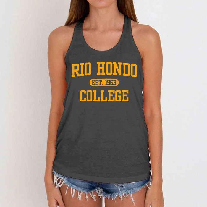 Rio Hondo Vintage Arch College Women's Knotted Racerback Tank