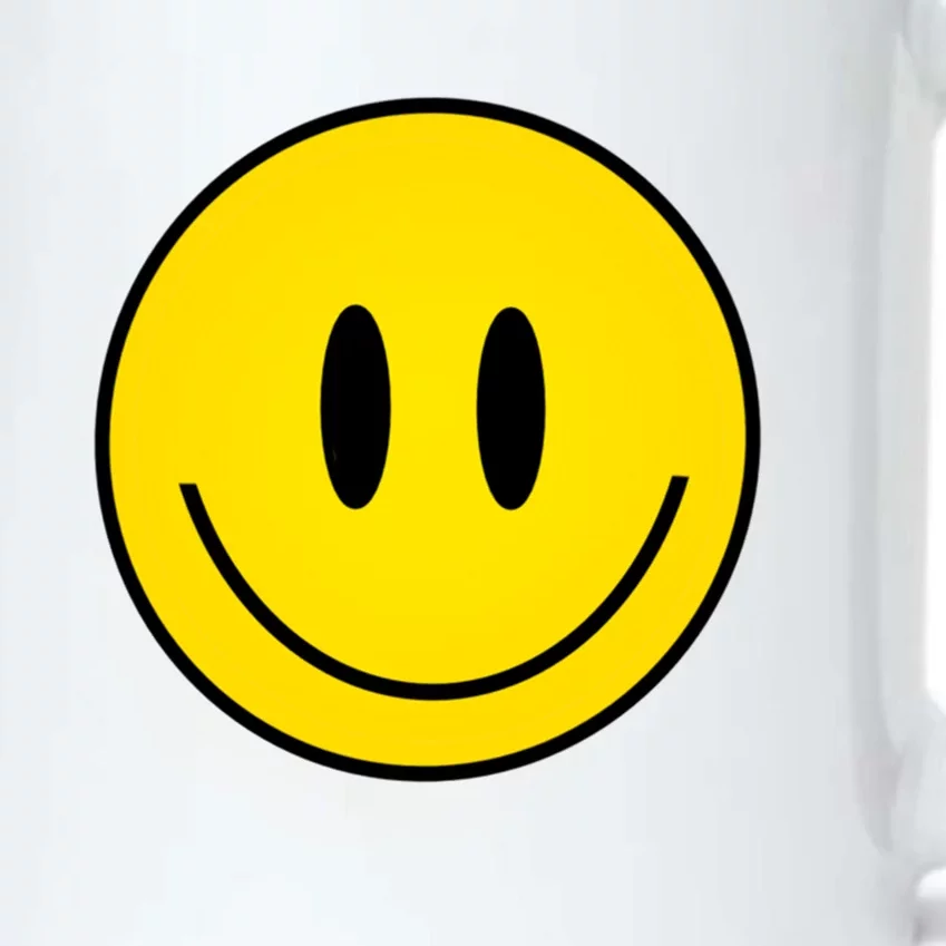 Retro Happy Vibe Smiley Face Happy Face Graphic Gift Black Color Changing Mug