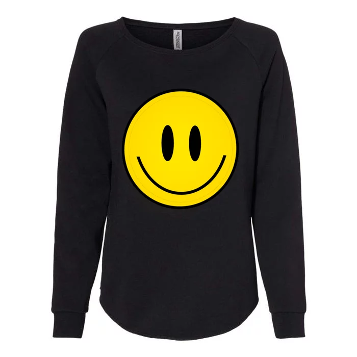 Retro Happy Vibe Smiley Face Happy Face Graphic Gift Womens California Wash Sweatshirt