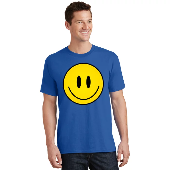 Retro Happy Vibe Smiley Face Happy Face Graphic Gift T-Shirt