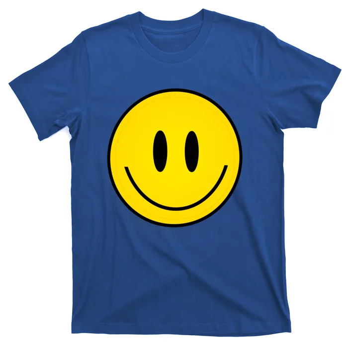 Retro Happy Vibe Smiley Face Happy Face Graphic Gift T-Shirt