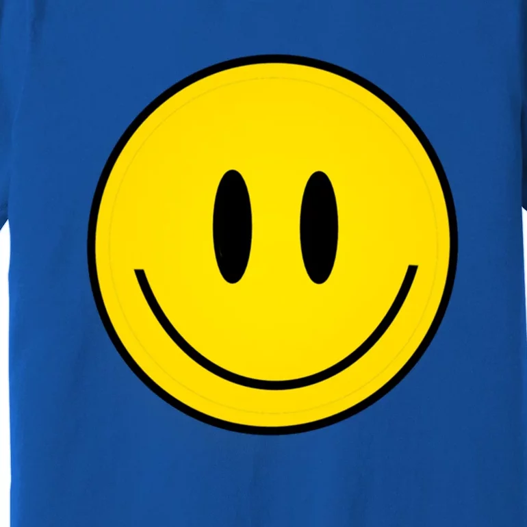 Retro Happy Vibe Smiley Face Happy Face Graphic Gift Premium T-Shirt