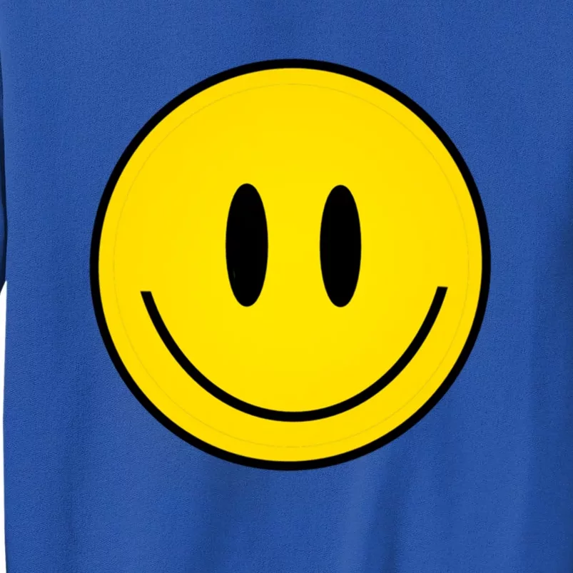 Retro Happy Vibe Smiley Face Happy Face Graphic Gift Tall Sweatshirt