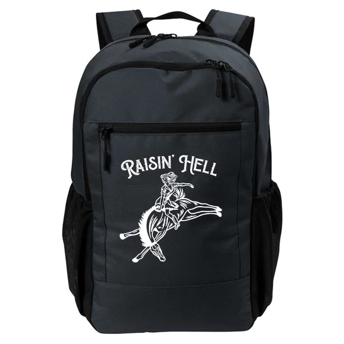 Raisin Hell Vintage Pinup Cowgirl Western Daily Commute Backpack