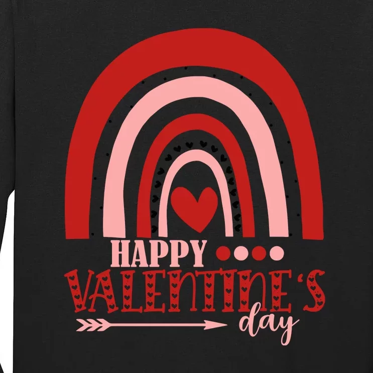 Rainbow Happy Valentine's Day Gift Tall Long Sleeve T-Shirt