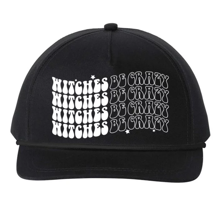 Retro Halloween Witches Be Crazy Gift Snapback Five-Panel Rope Hat