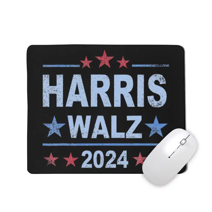 Retro Harris Walz 2024 Harris For President Vote Democrat Mousepad