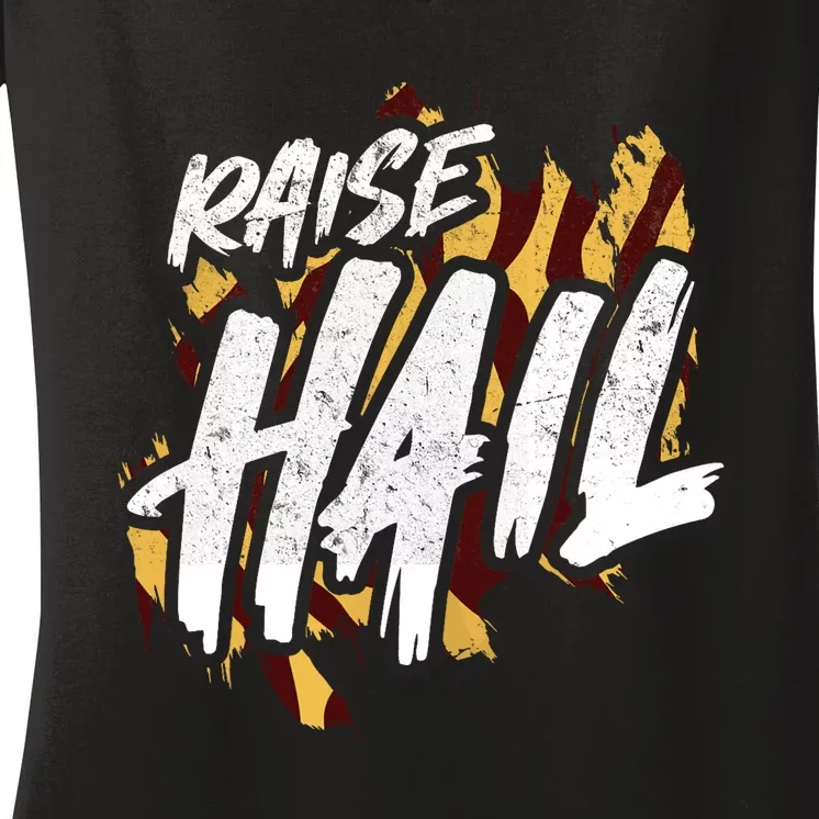 Raise Hail Washington American Football Women's V-Neck T-Shirt