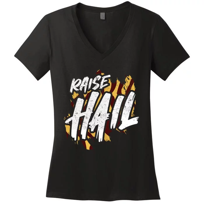 Raise Hail Washington American Football Women's V-Neck T-Shirt