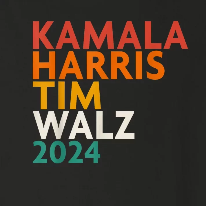 Retro Harris Waltz 2024 Kamala Harris Tim Waltz 2024 Toddler Long Sleeve Shirt