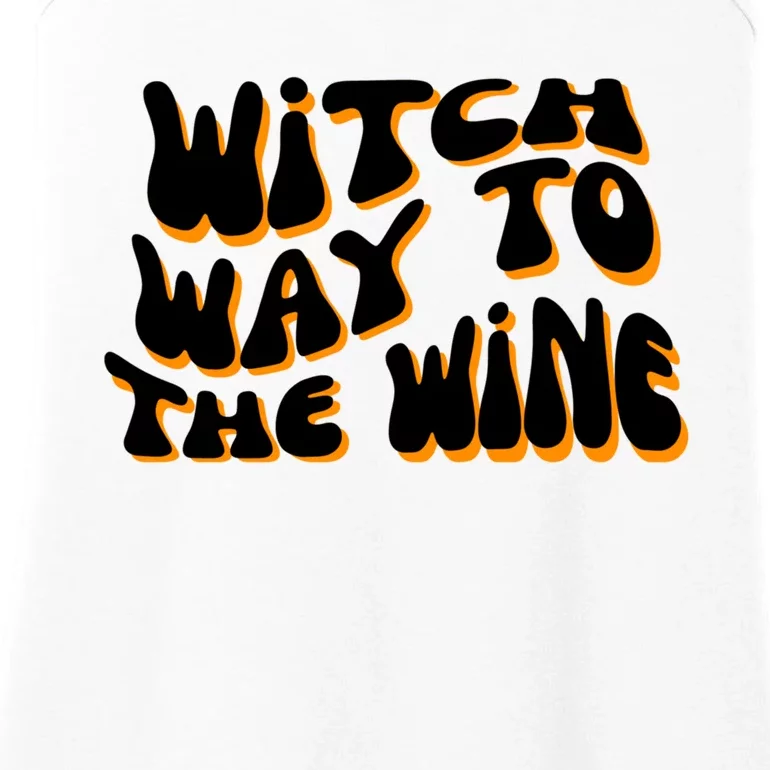 Retro Halloween Witch Way To The Wine Cute Gift Ladies Essential Tank