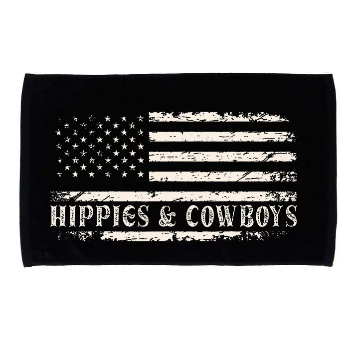 Raisin Hell With The Hippies And Cowboys Country Microfiber Hand Towel