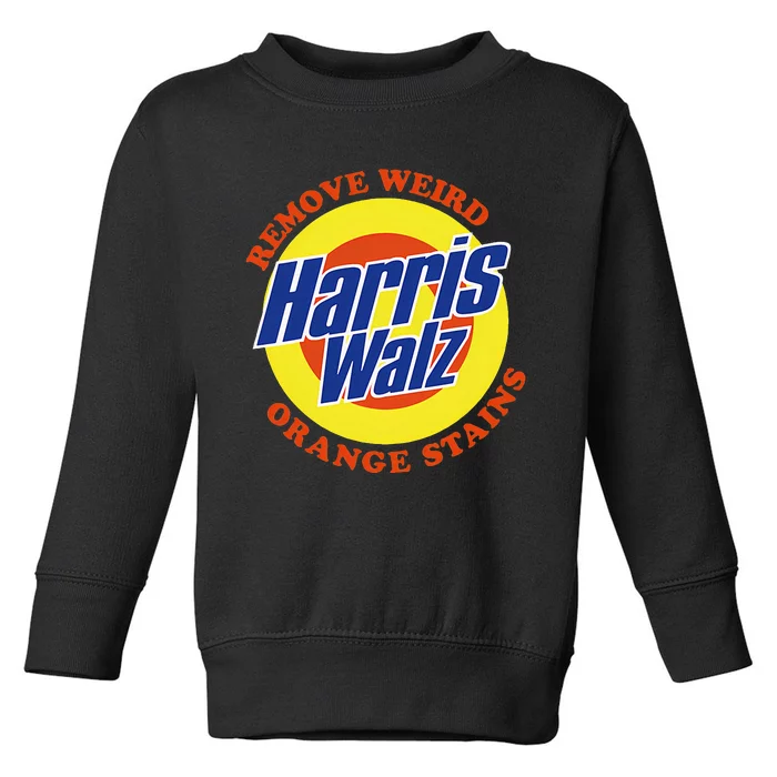 Retro Harris Walz Remove Weird Orange Stains Toddler Sweatshirt