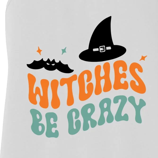 Retro Halloween Witch Be Crazy Meaningful Gift Women's Racerback Tank