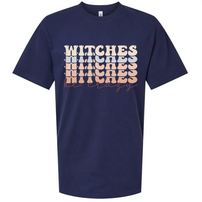 Retro Halloween Witches Be Crazy Gift Sueded Cloud Jersey T-Shirt