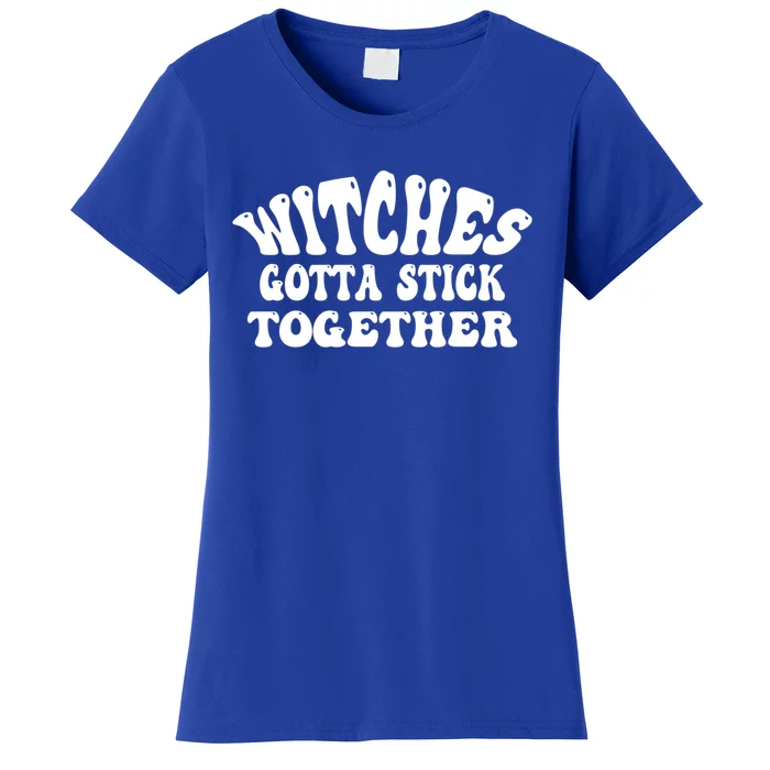 Retro Halloween Witches Gotta Stick Together Meaningful Gift Women's T-Shirt