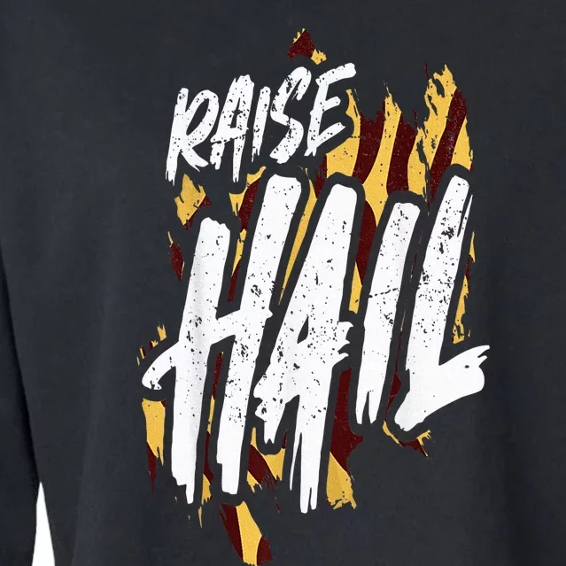 Raise Hail Washington American Football Cropped Pullover Crew