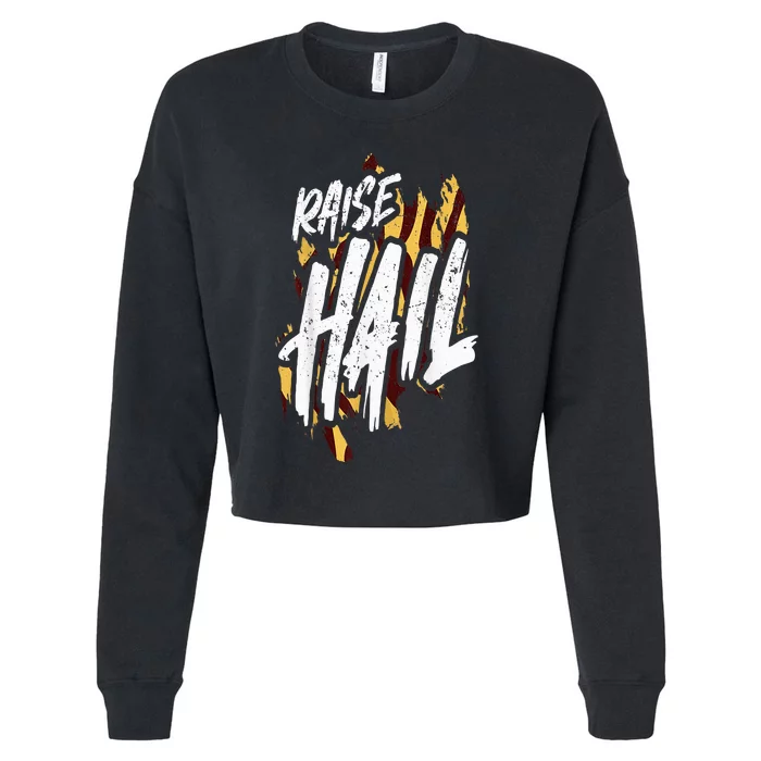 Raise Hail Washington American Football Cropped Pullover Crew