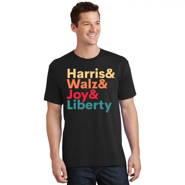 Retro Harris Walz Waltz 2024 Harris Walz Joy Liberty T-Shirt