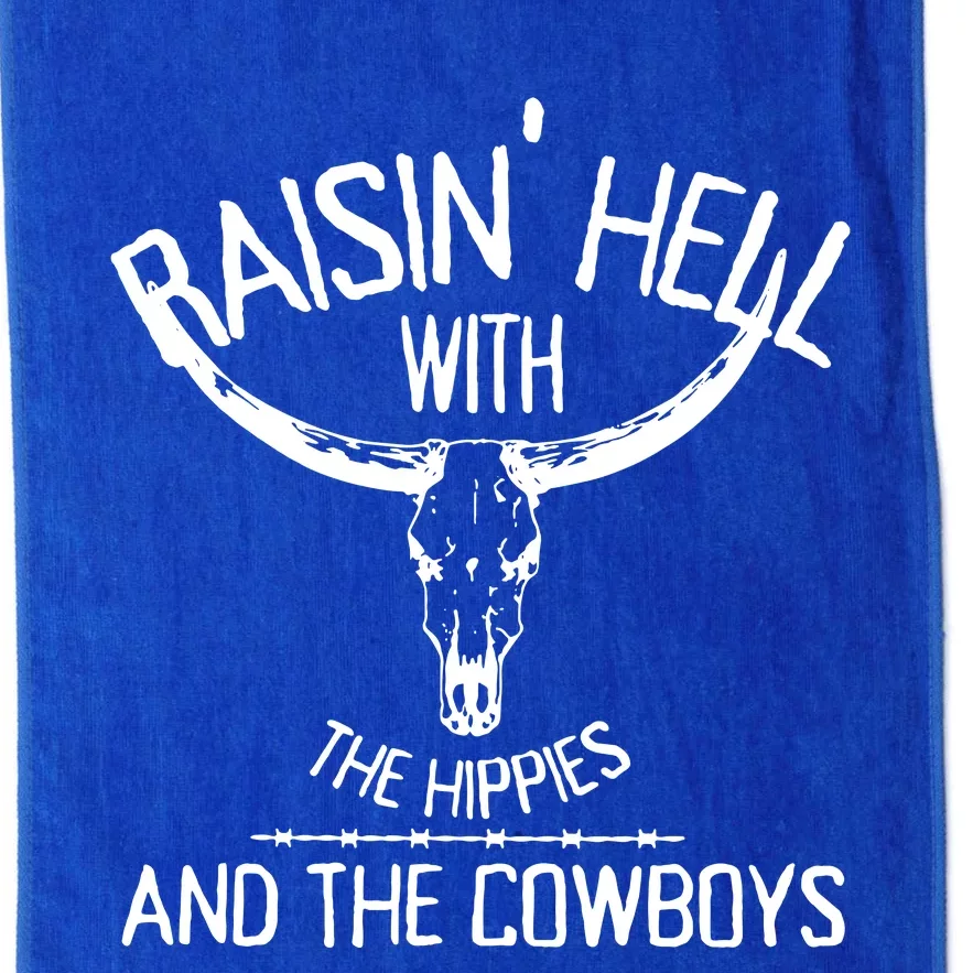 Raising Hell With The Hippies And Cowboys Platinum Collection Golf Towel