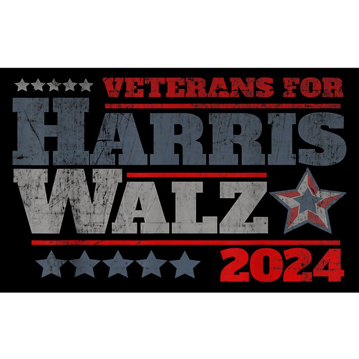 Retro Harris Waltz Veterans For Kamala Harris Tim Walz 2024 Gift Bumper Sticker