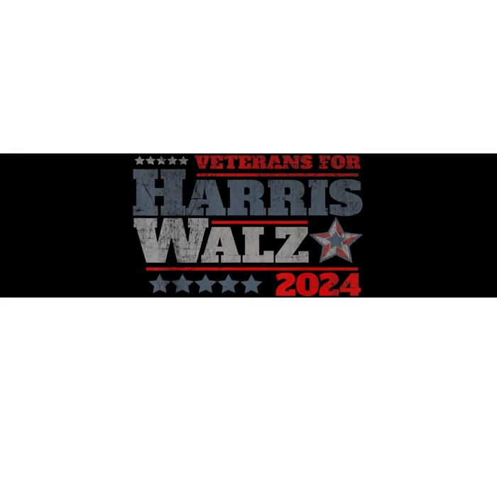 Retro Harris Waltz Veterans For Kamala Harris Tim Walz 2024 Gift Bumper Sticker