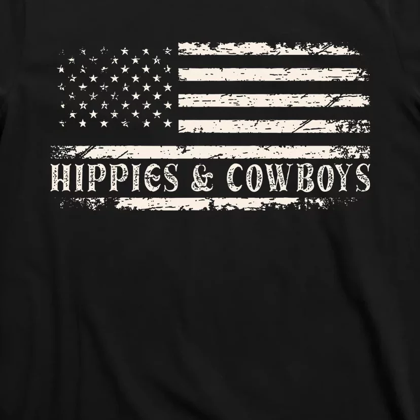 Raisin Hell With The Hippies And Cowboys Country T-Shirt