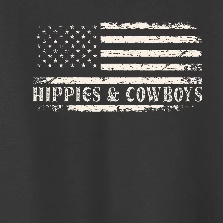 Raisin Hell With The Hippies And Cowboys Country Toddler T-Shirt