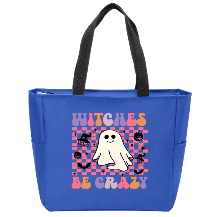 Retro Halloween Witch Be Crazy Great Gift Zip Tote Bag