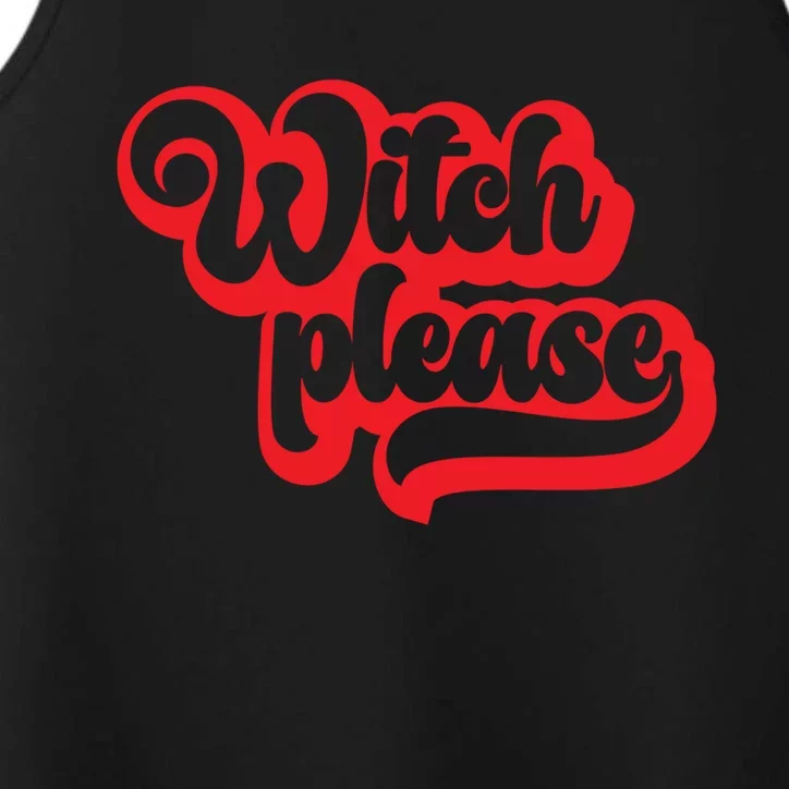 Retro Halloween Witch Please Gift Performance Tank